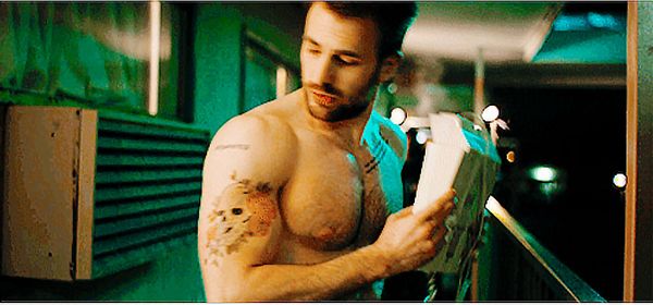 Chris Evans Shows of His Newest Tats (And Jokes About Being So White)